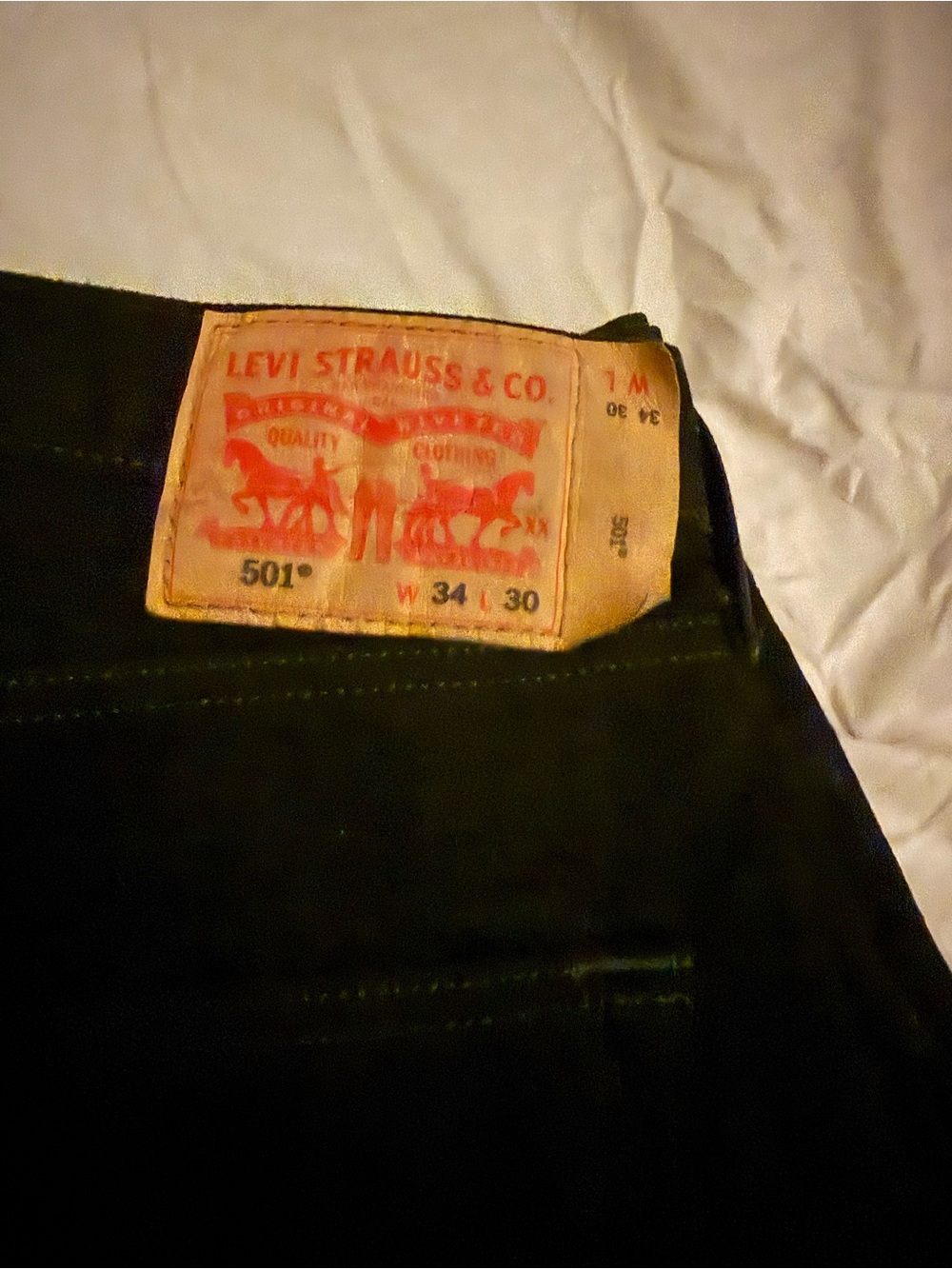 Men’s Levi's Black Jeans style 501 size 34x30